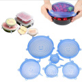 6pcs Silicone Bowl Pot tampa de silicone tampa de silicone alimentos cozinhar capa fresca capa de microondas Silicone tampa de tampa universal